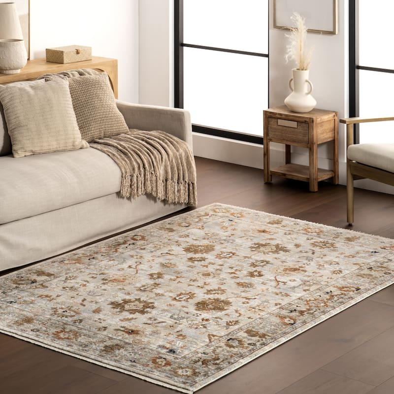 Nuloom Mylah Vintage Medallion Area Rug - 2' 8" x 7' 10" - Ivory
