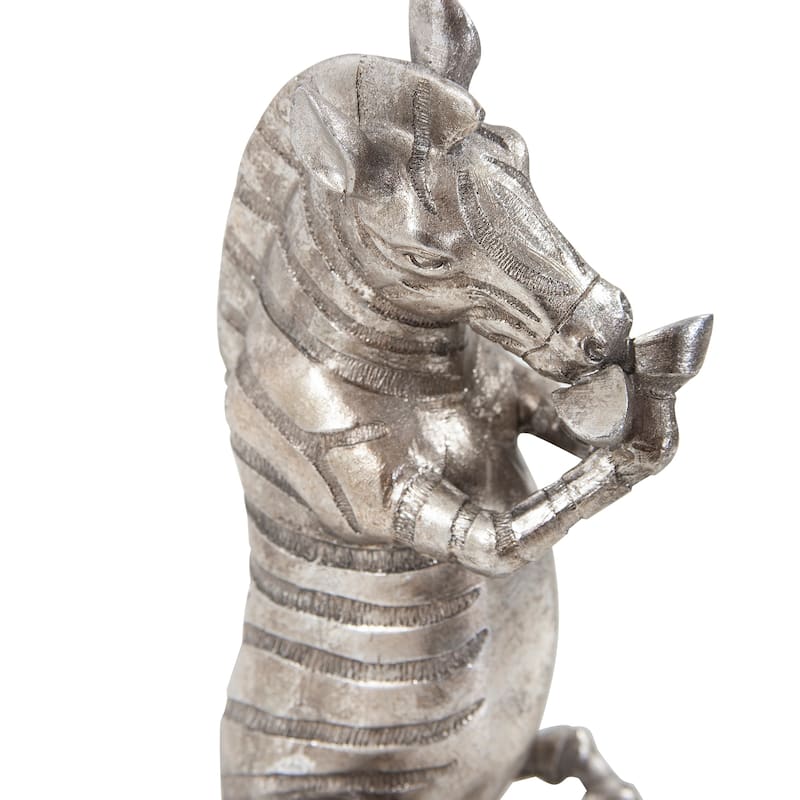 Allan Andrews See No Evil, Speak No Evil, Hear No Evil Silver Zebra Sculpture - 9"H - Speak No Evil