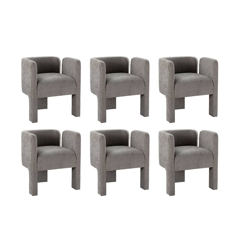 Eugen Modern Low Back Dining Chair with Three-legged Design Set Of 6 By HULALA HOME