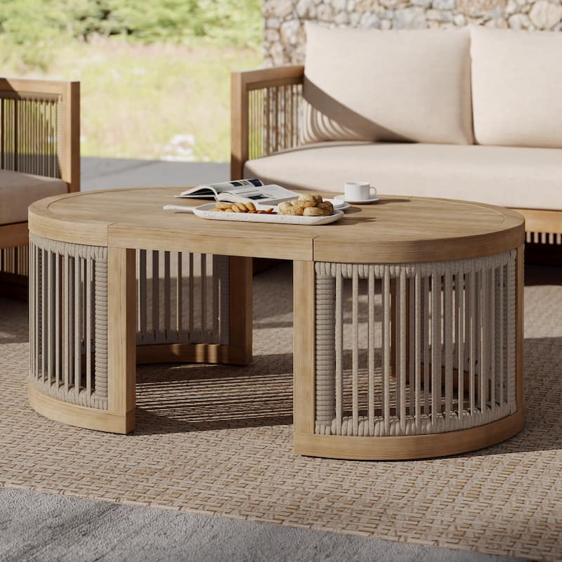 Christopher Knight Home- Leocadia Acacia Wood Outdoor Chat Set