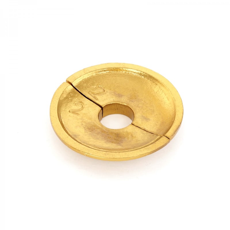 Radiator Flange Brass Finish Coated Aluminum Triple Roped Style 1/2" (IPS) 0.8" ID - 3.13" OD Renovators Supply