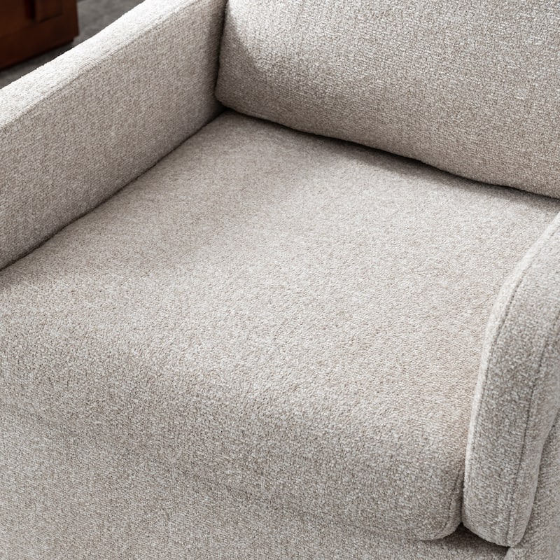 Modern Boucle Fabric Upholstered Accent Arm Chair for Living Room