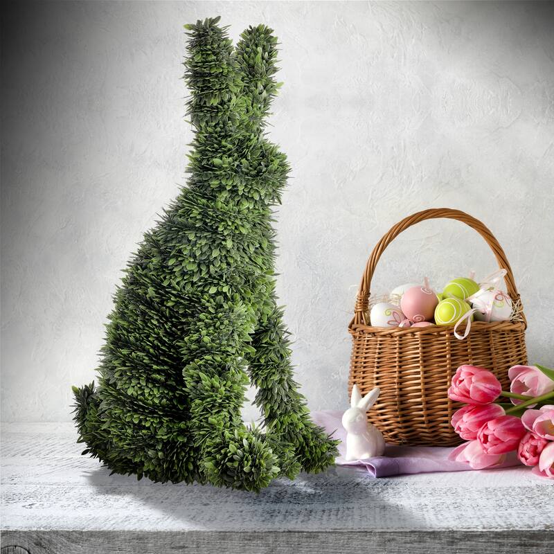 Spring Boxwood Uv Treat Bunny 23"