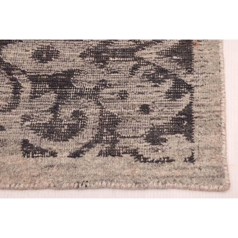 ECARPETGALLERY Hand Loomed Elysian Grey Wool Rug - 8'0 x 9'11