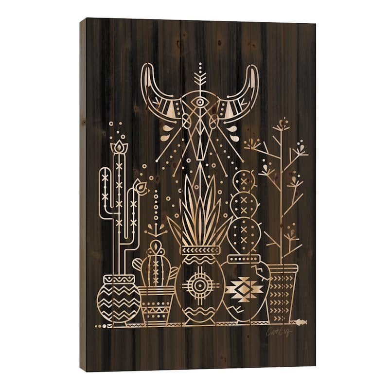 Santa Fe Garden VI Print On Wood by Cat Coquillette - Multi-Color - 26x18x1.5