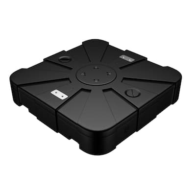 308 lbs Black Patio Square HDPE Umbrella Base
