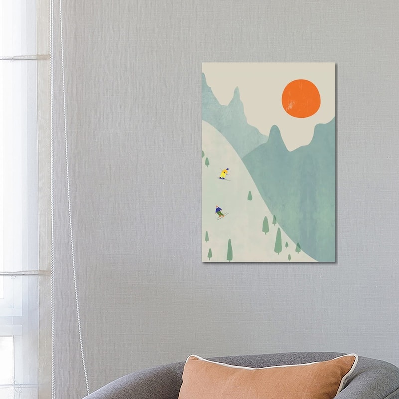 iCanvas "Ski Set Ii" by Flatowl Canvas Print - 26x18x1.5