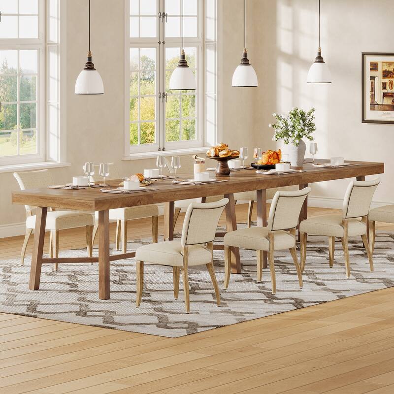 Large Rectangle Kitchen Table with Reinforced Legs
