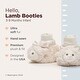 preview thumbnail 2 of 4, Bearington Baby Lamby Plush Stuffed Animal Lamb Sock Top Slipper Booties, 3-9 months