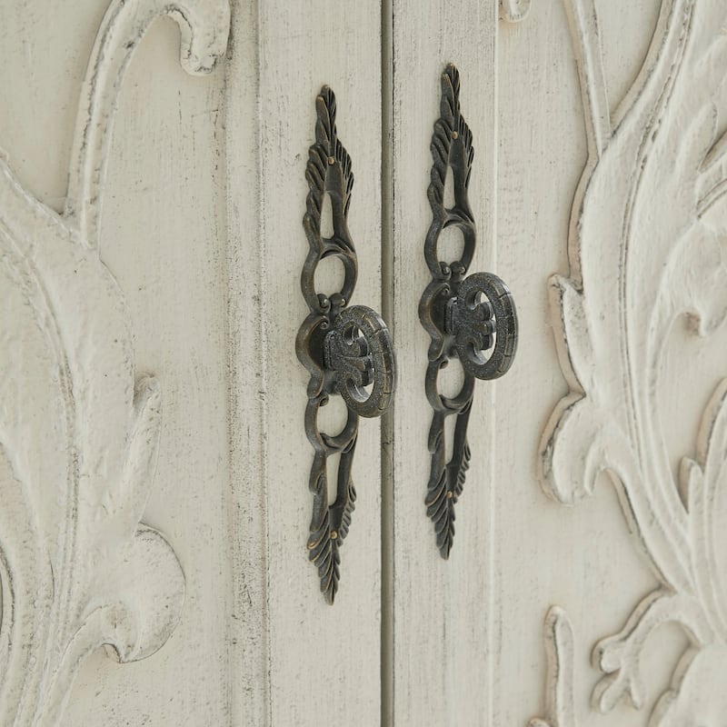 Madison Park Wyatt 2-door carved wood storage cabinet