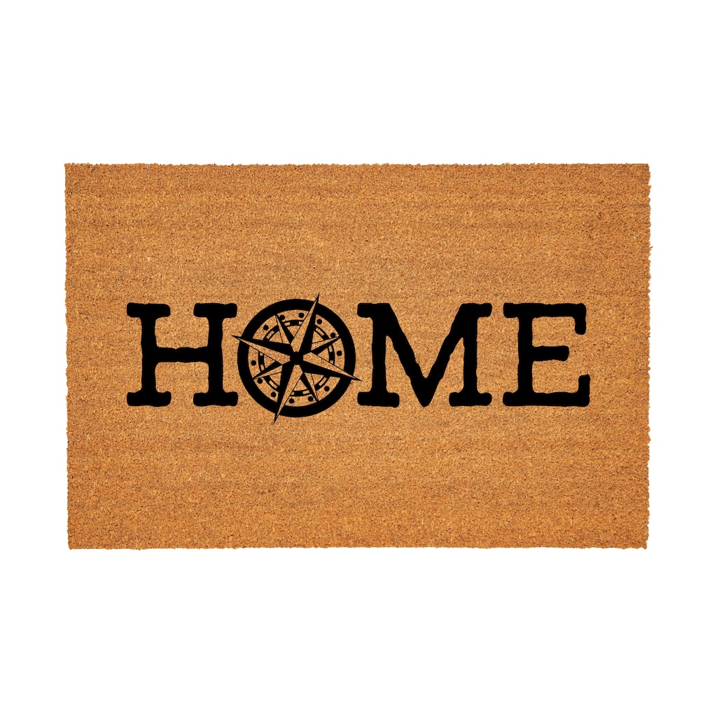 Coastal Coir Mat Nautical Home 36"x24" - 36" x 24"