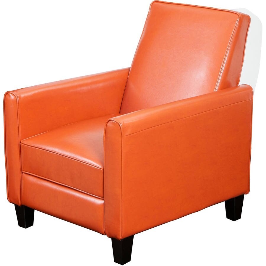 Keaton Standard Bonded Leather Push Back Recliner Orange