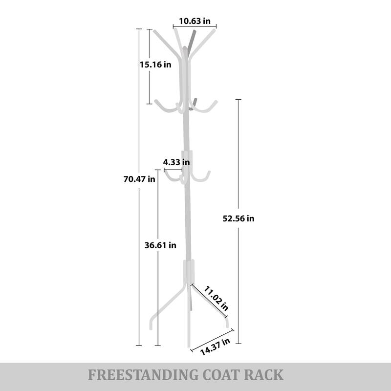 CraftPorch Contemporary Freestanding Metal Coat Rack - N/A