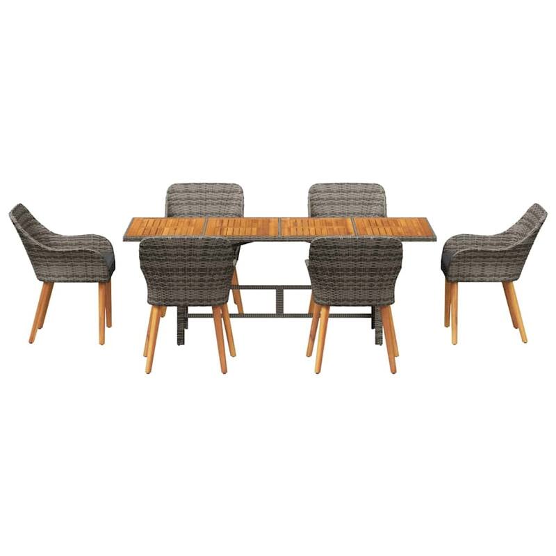 vidaXL Garden Dining 7/9 pcs poly rattan - 74.8 x 31.5 x 29.1