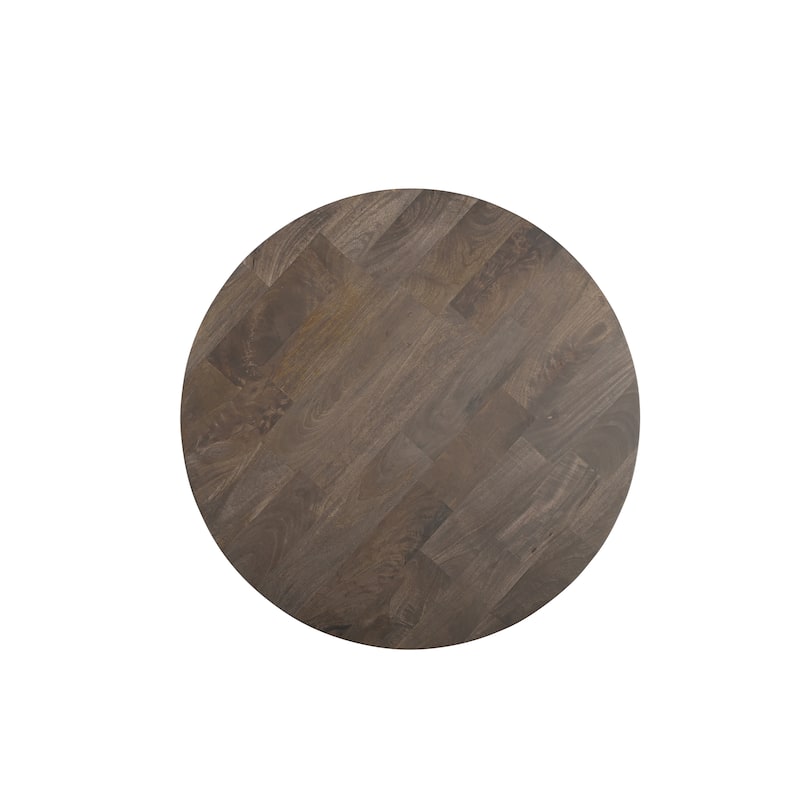Milton Round Solid Wood End Table