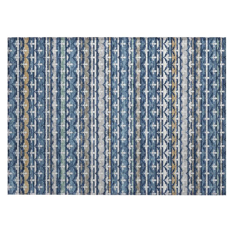 Machine Washable Indoor/ Outdoor Stripe Bramlage Chantille Rug