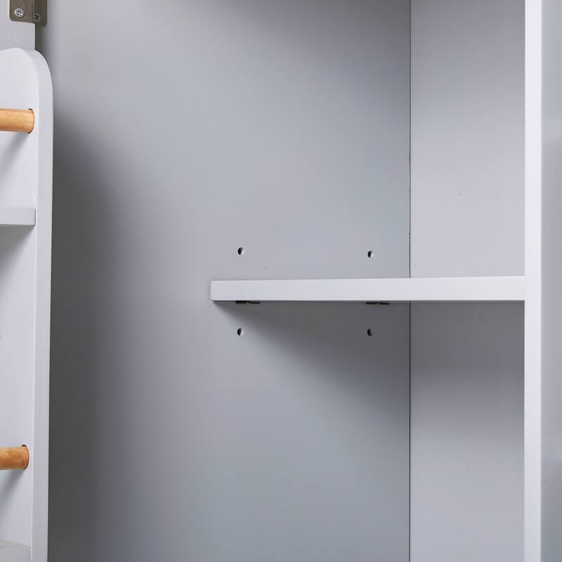 Rolling Kitchen Island with Storage, Kitchen Cart with Rubber Wood Top