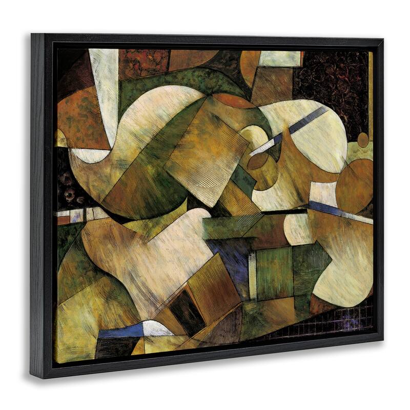 Stupell Expressive Geometric Abstraction Framed Floater Canvas Wall Art Design By Jonathan Parsons