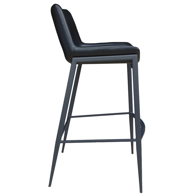 Contemporary Faux Leather and Metal 30" Bar Stool