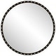 preview thumbnail 1 of 3, Distressed Round Wall Mirror - 50" - Black and Gold