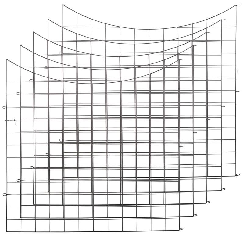 Garden Fence - 39-Inch-Tall No Dig Decorative Wire Fencing with 4 Fence Panels and 1 Locking Gate by Pure Garden (Black)
