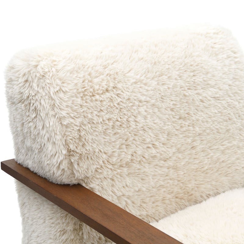 Furniture of America Neyra Modern 28-inch Faux Fur Accent Arm Chair