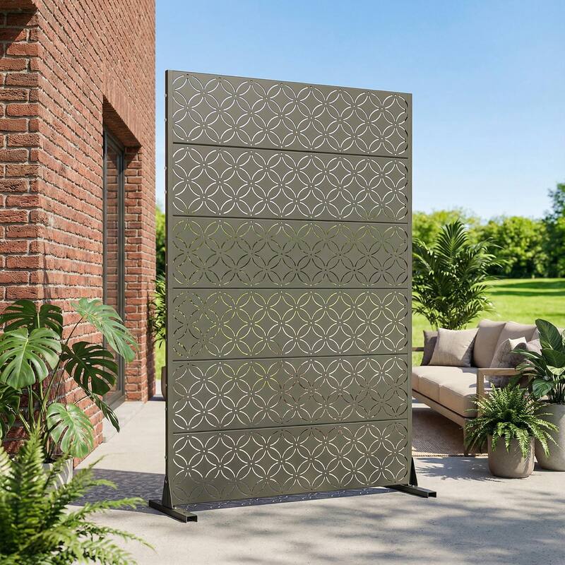 Palace Metal Privacy Screen Panel Free Standing