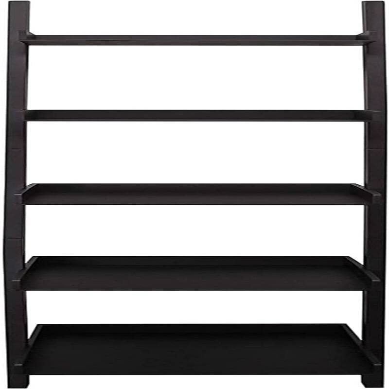 5 Tier Ladder Shelf Leaning Bookshelf Storage Rack for Home - 14"D x 18"W x 66"H