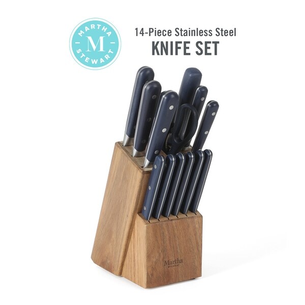 Martha Stewart Eastwalk 14 Piece Cutlery Knife Block Set - Bed