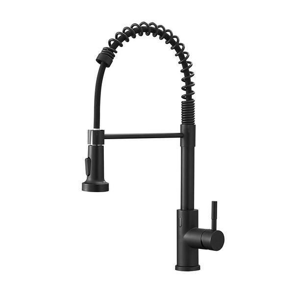Kitchen Faucets with Two Sprayer 304 Stainless Steel Black ...