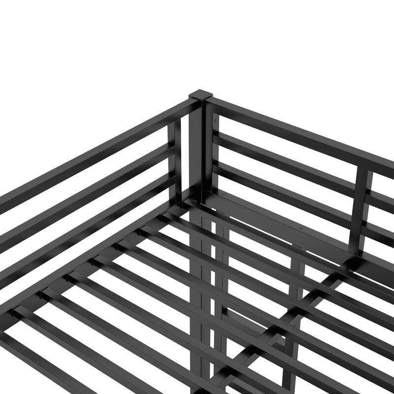 Full/Twin XL Over Queen Metal Bunk Bed for Teens & Adults, Sturdy & Noise-Reduced