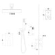 preview thumbnail 7 of 10, Lordear 12 Inches Shower System Wall Mounted Rainfall Shower Head System Rough-In Valve Body and Trim Included