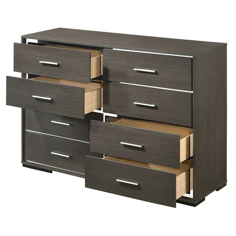 Belmont Grey Oak 8-drawer Double Dresser