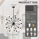 preview thumbnail 9 of 16, Sputnik Chandelier Mid Century Modern Brushed Nickel Chandeliers Industrial 24-Light Starburst Pendant Light