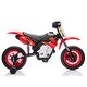 preview thumbnail 9 of 58, 12V Kids Ride-On Electric Motorcycle - Twist Grip Throttle, Training Wheels, Dirt Bike Design