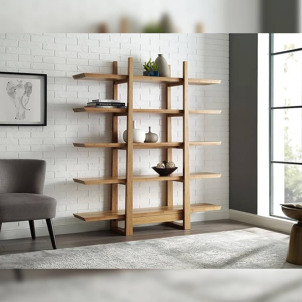 Kendall Shelf, Natural with Cinnamon Bengal Stripe Inlay