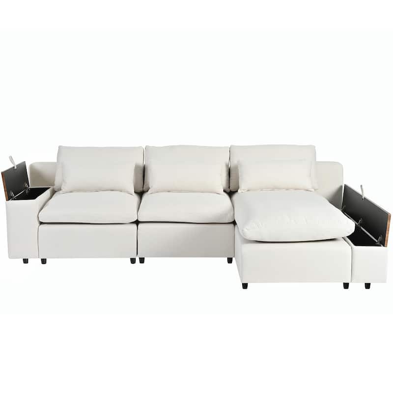 Modular Sectional Sofa with Removable Back Cushions