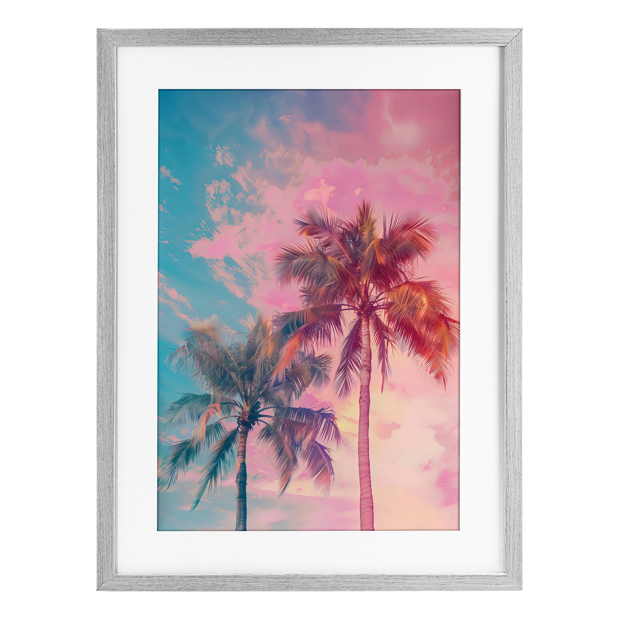 Stupell Sunset Palm Dream Under Glass Framed Design By LSR Design Studio