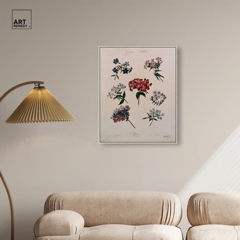 Seven Flowering Plants Canvas by Art Remedy