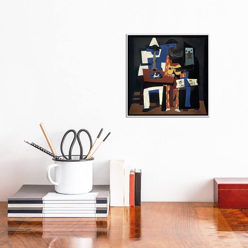 iCanvas "Three Musicians" by Pablo Picasso Framed Canvas Print