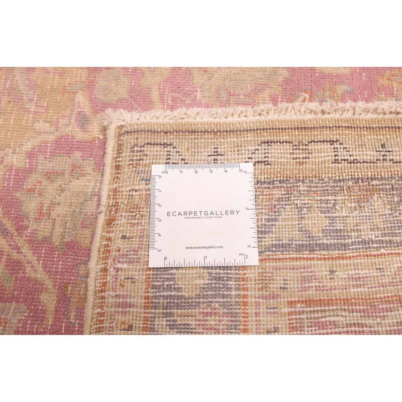 ECARPETGALLERY Hand-knotted Antalya Vintage Light Brown Wool Rug - 6'7 x 9'8