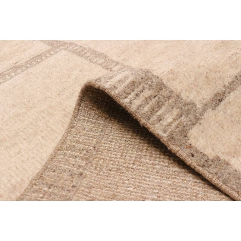 ECARPETGALLERY Hand-knotted Tangier Beige Wool Rug - 5'2 x 8'0