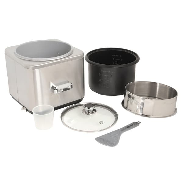 Cuisinart CRC-400 4 Cup Rice Cooker, Stainless Steel Exterior — ShopWell