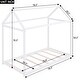 preview thumbnail 4 of 7, Twin House Bed, Sturdy Pine Wood Frame, Playful Design, Easy Assembly, White