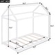 preview thumbnail 4 of 16, Twin Size Wooden House Bed Frame for Kids, Low Height, Easy Assembly, White