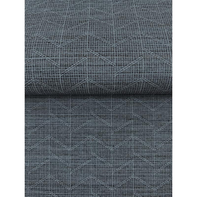Warner Magnitude Denim Chevron Wallpaper