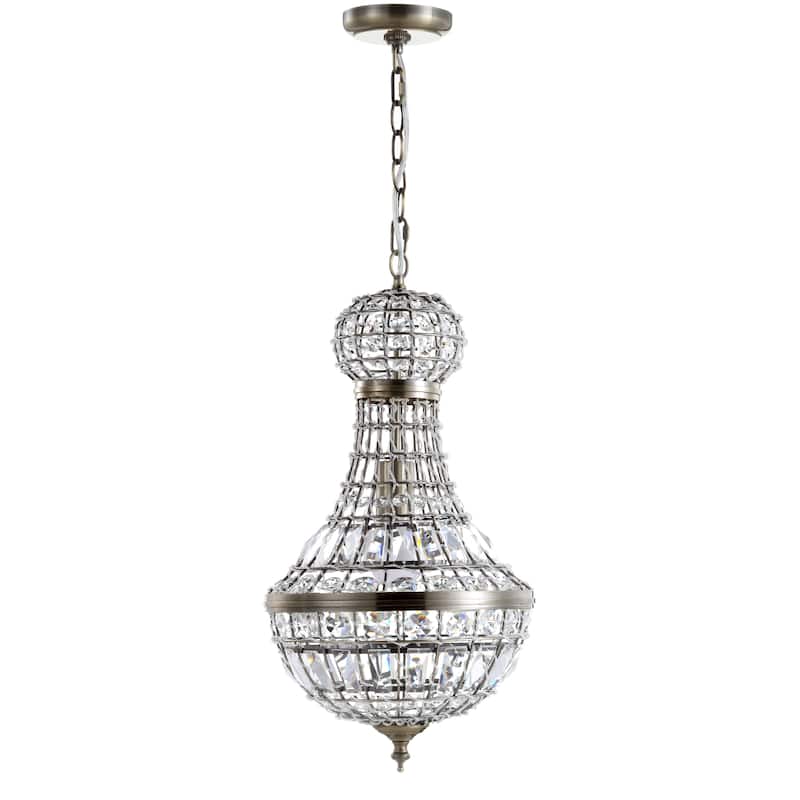 Tribeca 10" Crystal/Metal Empire LED Pendant, by JONATHAN Y