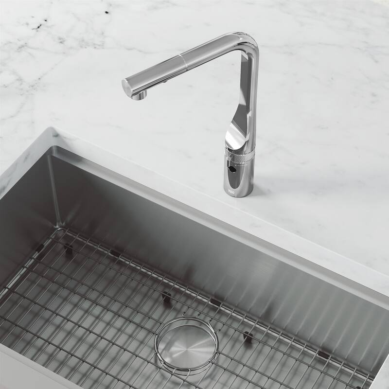VIGO Jewel 15" H Touchless Pull-Out Sprayer Kitchen Faucet