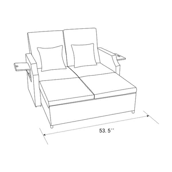Martha Stewart Sunnyside Daybed Dark Brown Wicker with Olefin Cushions