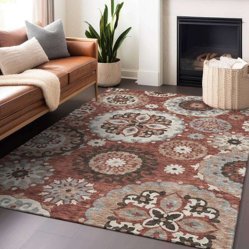 Premium Washable Super Soft Boho Suzani Mayfield Rug